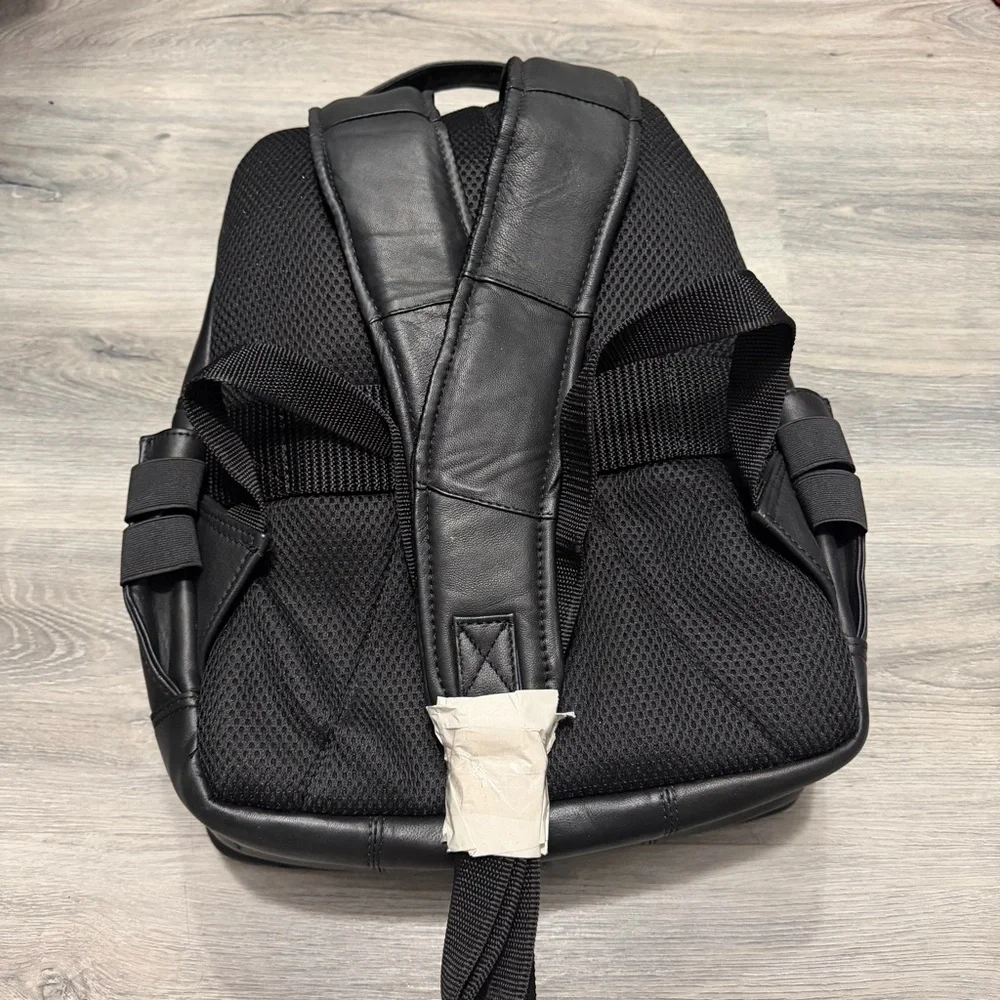 Detroit Lions Genuine Leather Black Backpack
